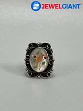 NAVAJO ZUNI STERLING SILVER RING SZ 7.75 MOTHER OF PEARL CORAL 7.0 G #dn615 for sale  Las Vegas