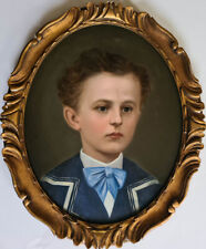 Portrait de jeune graçon superbe esquisse sur panneau anonyme vers 1890 47x39 , käytetty myynnissä  Leverans till Finland