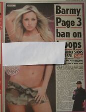 ZOE MCCONNELL. PAGE 3 GIRL. THE SUN. 20/07/06. for sale  NEWTON ABBOT