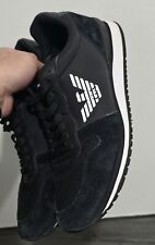 Usado, Sapatos masculinos Emporio Armani logotipo preto, tênis estilo casual, ótimo estado tamanho 10 comprar usado  Enviando para Brazil