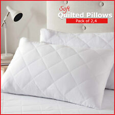 Quilted Pillows Hotel Quality Bounce Back Deep Filled Soft Bed Pillow Pack of2,4, used for sale  Shipping to South Africa