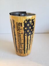  Trump 020 oz Insulated Tumbler  Faux Wood Grain look,Make America Great Again , used for sale  Shipping to South Africa