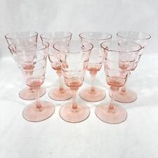 Set of 7 Pink Crystal Champagne Glasses for sale  Shipping to South Africa