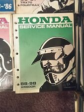 Genuine Honda Shop Service Manual XR600R '88-'98 1988-1998 for sale  Rossville