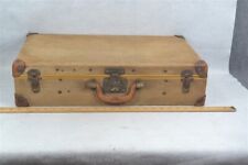 Antigua maleta de mimbre de cuero 23 x 13 x 6 eduardiana 19 c 1890-1920 original  segunda mano  Embacar hacia Argentina