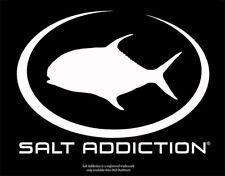 Salt Addiction Decal,Marlin fishing sticker,deep sea fishing,rod,reel,life for sale  Shipping to South Africa