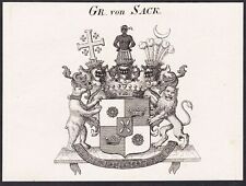 Usado, Saco Escudo Abrigo De Arms Grabado Heráldica Genealogie Heraldry 1820 segunda mano  Embacar hacia Argentina