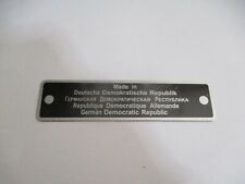 Placa Identificadora Made IN Rda Alemán República comprar usado  Enviando para Brazil
