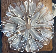 Tigela de vidro grande tulipas bordas recortadas vidro fosco ~ peça central ~ tigela de servir, usado comprar usado  Enviando para Brazil