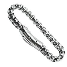 Pulseira corrente caixa rolo quadrado aço inoxidável 6 mm mulher homem 7-9,5 '' comprar usado  Enviando para Brazil