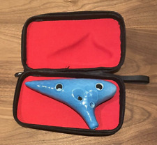 Usado, Instrumento musical de flauta de cerâmica azul Ocarina de 12 furos com estojo e songbook VEJA! comprar usado  Enviando para Brazil