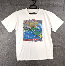 Camiseta de Colección Huracán Katrina para Hombre Grande Tejida Blanca Cagator Bruja Malvada Golfo 2005, usado segunda mano  Embacar hacia Argentina