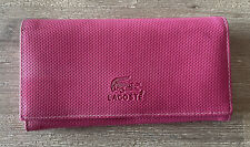 Carteira LACOSTE feminina rosa tripla logotipo compartimento com zíper comprar usado  Enviando para Brazil
