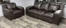 Dfs leather sofa for sale  SHEFFIELD