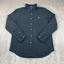 Camisa Ralph Lauren Hombre Grande Negra Peso Pluma Malla Mangas Largas Botones segunda mano  Embacar hacia Argentina