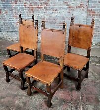 Cadeiras de jantar Spanish Revival com couro marrom - conjunto de 4 comprar usado  Enviando para Brazil
