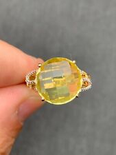 9ct gold on silver citrine solitaire ring for sale  Shipping to South Africa