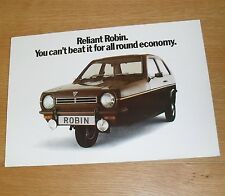 Reliant robin brochure for sale  FAREHAM