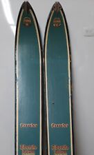 Used, Antique LUND Wooden Wood Snow Skis " #63 Travler  75" for sale  Prudenville
