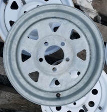 14" by 5.5" wide GALVANIZED TRAILER WHEEL - 5 lug on 4.5" - Galvanized for sale  Shipping to South Africa