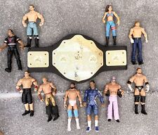 USED 10 WWE figure toy Wrestling MVP ROCK BAYLEY CENA MOXLEY TRIPLE H REY & BELT, used for sale  BLACKBURN