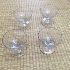 Used, 4 VINTAGE ENGRAVED GLASS sherbet Dessert Trifle Fruit Bowl Dish Set 1960 MID MCM for sale  Shipping to South Africa
