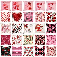 Funda de almohada decorativa con cinta de amor para corazones de San Valentín 18x18 segunda mano  Embacar hacia Argentina
