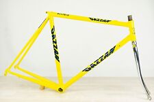 NOS DAZZAN VINTAGE FRAME SET 53 54 ROAD BIKE COLUMBUS STEEL yellow 90s BICYCLE for sale  Shipping to South Africa