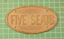 Stamped brass seating for sale  NEWPORT