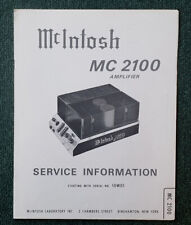 Mcintosh 2100 service d'occasion  Eaubonne