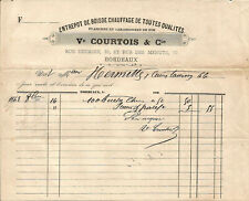 Bordeaux invoice 1868.courtois d'occasion  Expédié en Belgium