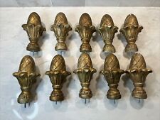 Pine Cone Curtain Rod Finial Screw In Curtains Hardware Gold 6" Set Of 10 for sale  Shipping to South Africa