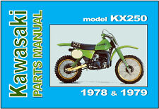 KAWASAKI Peças Manual KX250 1978 & 1979 Lista de Catálogo de Peças KX250A4 & KX250A5 comprar usado  Enviando para Brazil