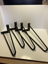 14” / 355mm Set Of 4 Black Hairpin Steel Table Legs Reclaimed for sale  Shipping to South Africa