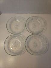 Vintage Set of 4 Arcoroc 5 3/4" Fleur Textured Clear Glass Fruit Dessert Bowls for sale  Shipping to South Africa