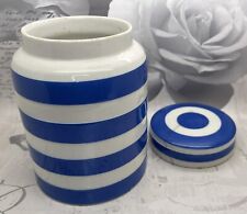 British Anchor Cornishware Style Blue & White Lidded Storage Jar for sale  Shipping to South Africa