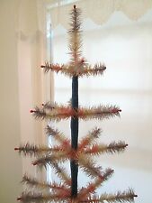 Vintage PATRIOTIC red white blue Twin Sister Goose Feather Christmas Tree 39" for sale  Buffalo