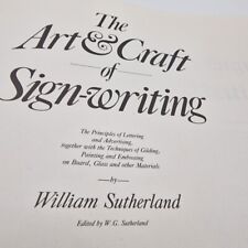 The Art And Craft of Sign Writing William Sutherland Quality Hardback Retro Book segunda mano  Embacar hacia Mexico