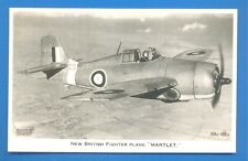 NEW BRITISH FIGHTER PLANE MARTLET.REAL PHOTOGRAPHIC VALENTINES POSTCARD for sale  Shipping to South Africa