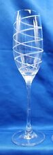 Mikasa Cheers Swirl Champagne Flute Glass 8 oz. 9 7/8” Etched Cheers Signed, used for sale  Shipping to South Africa