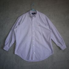 Camisa masculina Ralph Lauren 17 35 roxa cambraia botão para baixo casual vestido Oxford comprar usado  Enviando para Brazil