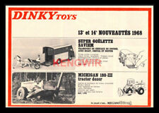 Occasion, PUBLICITE AD DINKY TOYS  Super Goëlette Saviem   Michigan Vintage 1968 Pub d'occasion  France