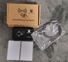 Leitor de cartão de identificação inteligente RFID USB 13,56MHz/125KHz etiqueta chave NFC + cartões de identificação comprar usado  Enviando para Brazil