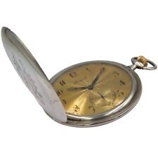 Reloj Bolsillo Longines Cazador Completo Plata Esterlina Extra Plano (Circa 1905), usado segunda mano  Argentina 