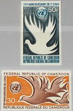 CAMEROUN KAMERUN 1970 613-14 C143-44 25th Ann UNO UN Doves Emblem Tauben MNH comprar usado  Enviando para Brazil