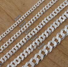 Solid 925 Sterling Silver Curb Chain Bracelet Italian Made Various Length, used for sale  Shipping to South Africa