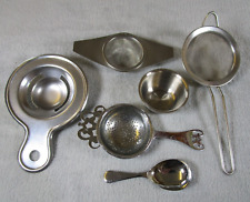 5 encantadores utensilios de cocina vintage separador de huevos, colador de té, tamiz cuchara carrito segunda mano  Embacar hacia Mexico
