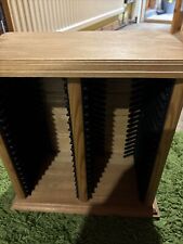 Vintage Solid Pine Wooden CD Rack CD Storage Holds 40 CD's 14”x 14” x 7 1/2”, used for sale  Shipping to South Africa