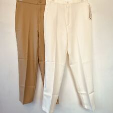 2 Pantalones Levis Bend Over talla 12P Blanco Beige De Colección Años 80 Nuevos con Etiquetas Pierna Cónica P1 segunda mano  Embacar hacia Mexico