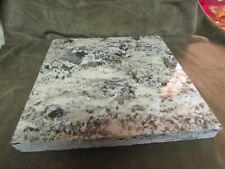 Mesa cuadrada vintage de piedra mármol granito inserto blanco grueso gris colores segunda mano  Embacar hacia Argentina